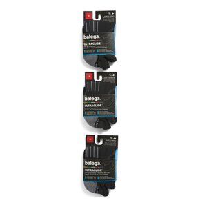 BALEGA Black 3pk Ultra Glide Socks